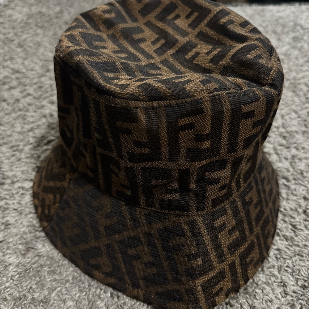 Vintage Fendi Dark Brown Monogram Bucket Hat